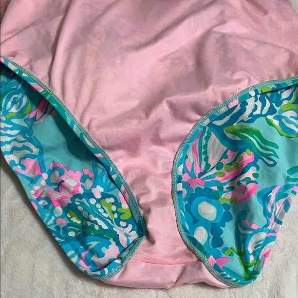 Lilly Pulitzer Teal and Pink One Piece Swimsuit - Picture 10 of 10